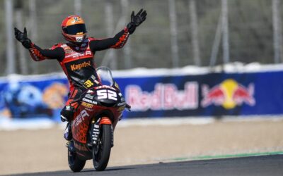 Alcoba on the podium at Jerez